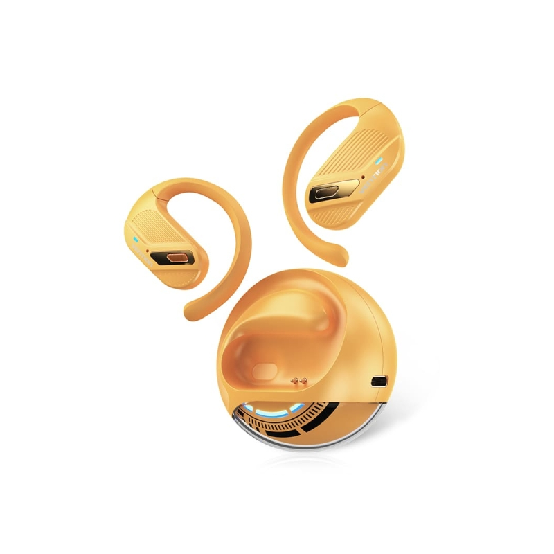 Casque Bluetooth 5.4 Vention OpenBeat O12 avec étui de chargement – True Wireless – Oreille ouverte – Autonomie 7 h – Orange