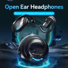 Casque Bluetooth 5.4 Vention OpenBeat O12 avec étui de chargement – True Wireless – Oreille ouverte – Autonomie 7 h – Orange