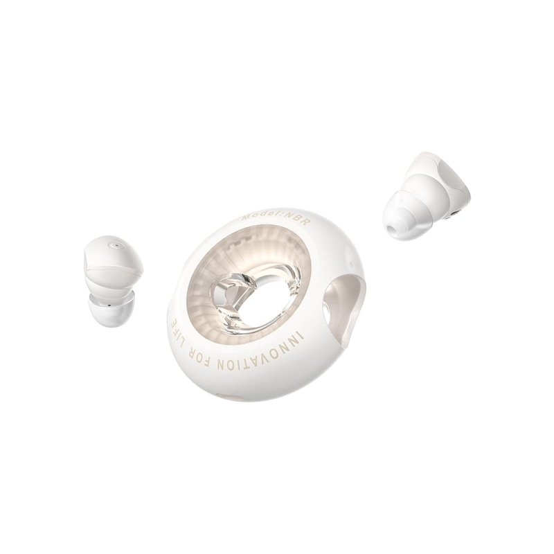 Casque Bluetooth 5.3 Vention Tiny T17 avec étui de chargement – True Wireless – Autonomie 6 h – LED – Beige