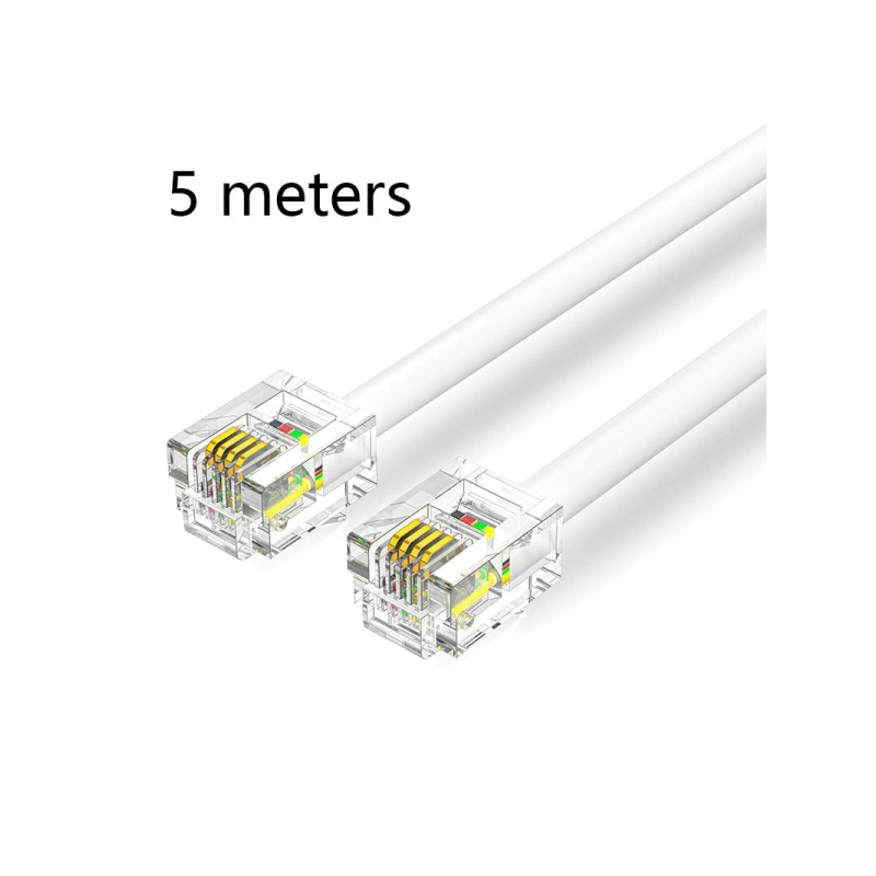 Câble téléphonique Vention RJ11 - 5 m - Blanc