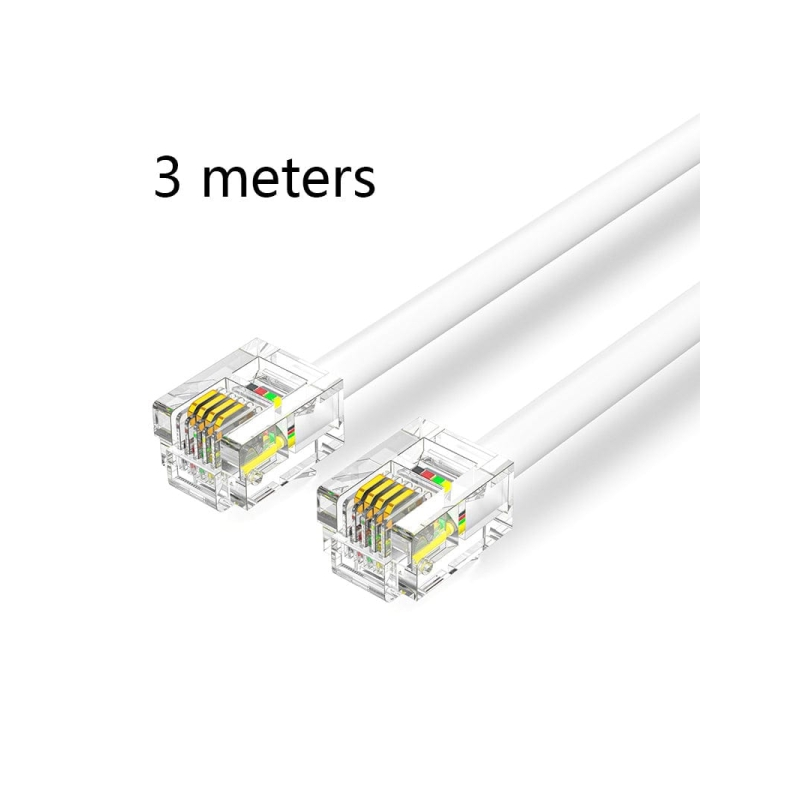 Câble téléphonique Vention RJ11 - 3 m - Blanc