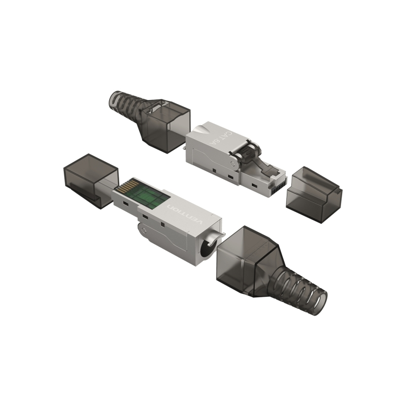 Connecteur de câble réseau FTP Vention RJ45 Cat.6 - Sans outil - Gris