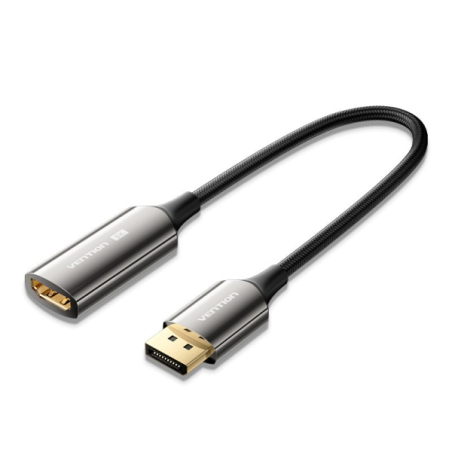 Adaptateur Vention DisplayPort 1.4 8K mâle vers HDMI 2.1 8K femelle - 0,25 m - Tressé - Noir
