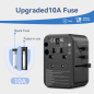 Chargeur de voyage universel Vention GaN - 2xUSB-C, 2xUSB-A - 65 W - Noir