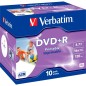 Verbatim Pack de 10 DVD+R imprimables 16x 4,7 Go