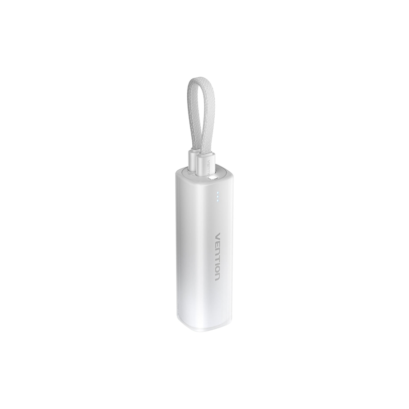 Batterie externe Vention 5000 mAh - USB-C, Lightning - Charge rapide 20 W - Gris