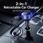 Chargeur de voiture Vention 30 W – USB-C mâle, USB-C femelle, Lightning – Charge rapide – Noir Chargeur de voiture Vention 30 W – USB-C mâle, USB-C femelle, Lightning – Charge rapide – Noir