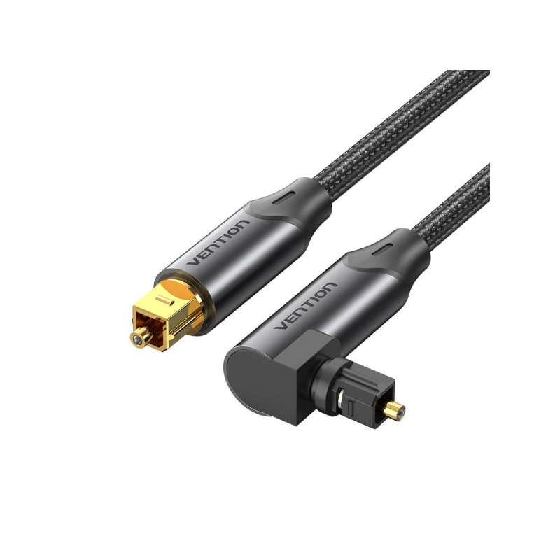 Câble audio à fibre optique Vention - 2 m - Coudé - Tressé - Noir