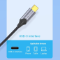 Câble Vention USB-C vers 2xRCA mâles - 1 m - Tressé - Gris