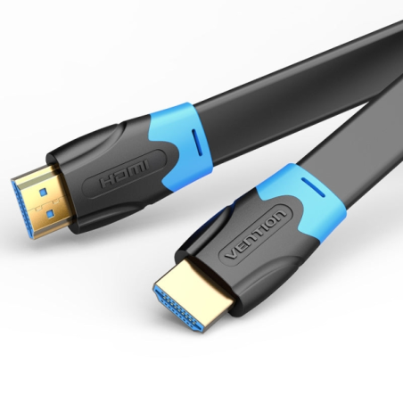 Câble plat HDMI mâle vers HDMI mâle 2.0 4K Vention - 1 m - Noir