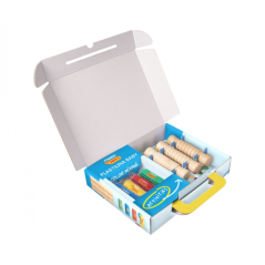 Jovi Mon premier kit de modelage en pâte à modeler avec 4 tablettes de pâte à modeler de 38 g + 3 rouleaux en bois - Super doux