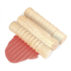 Jovi Mon premier kit de modelage en pâte à modeler avec 4 tablettes de pâte à modeler de 38 g + 3 rouleaux en bois - Super doux