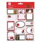 Apli Pack de 12 étiquettes adhésives de Noël pour cadeaux - Tailles et designs assortis - Espace pour écrire