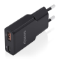 Chargeur GaN ultra fin Aisens 30 W - 1 x USB-C PD3.0 QC4.0 - 1 x USB-A QC3.0 - Noir