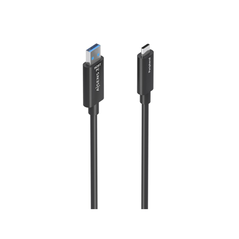 Câble de données uniquement Aisens USB3.2 GEN2x1 10 Gbit/s AOC - USB-A vers USB-C - 40 m - Noir