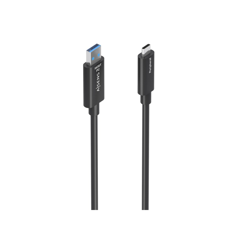 Câble de données uniquement Aisens USB3.2 GEN2x1 10 Gbit/s AOC - USB-A vers USB-C - 25 m - Noir