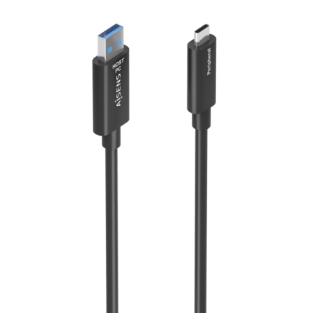 Câble de données uniquement Aisens USB3.2 GEN2x1 10 Gbit/s AOC - USB-A vers USB-C - 25 m - Noir