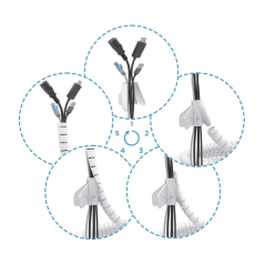 Organiseur de câbles spiralé Aisens 25 mm - 3,0 m - Blanc