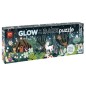Apli Puzzle Fluo Glow in the Dark de 200 pièces 6x5 cm - Thème Forêt Magique - Effet Fluorescent qui Révèle des Dessins Cachés