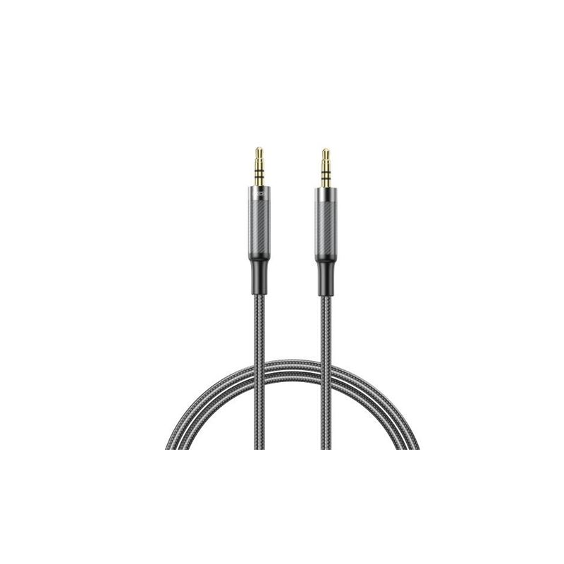 Câble audio XO NBR279C Jack 3,5 mm mâle vers Jack 3,5 mm mâle - 1 m - Tressé - Noir