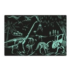 ✅ Apli Puzzle Fluorescent de 60 Pièces 6x6cm - Thème Dinosaures - Effet Fluorescent qui Révèle des Dessins C en stock