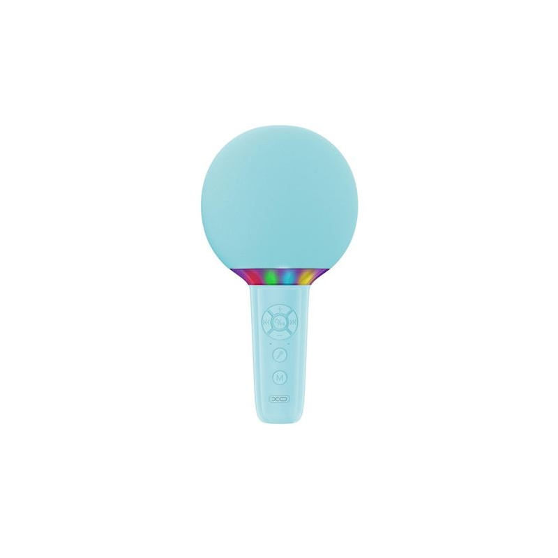 Microphone sans fil XO BE50 - Karaoké - 5W - Bluetooth 5.3 - Eclairage LED - Autonomie maximale 3h - Couleur Bleu