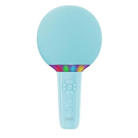Microphone sans fil XO BE50 - Karaoké - 5W - Bluetooth 5.3 - Eclairage LED - Autonomie maximale 3h - Couleur Bleu