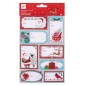 Apli Pack de 8 étiquettes adhésives de Noël pour cadeaux - Tailles et designs assortis - Espace pour écrire