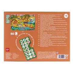 â Puzzle Apli Junior Observation de la Jungle de 60 piÃ¨ces de 6x6 cm - Comprend un poster et 1 carte avec diffÃ en stock