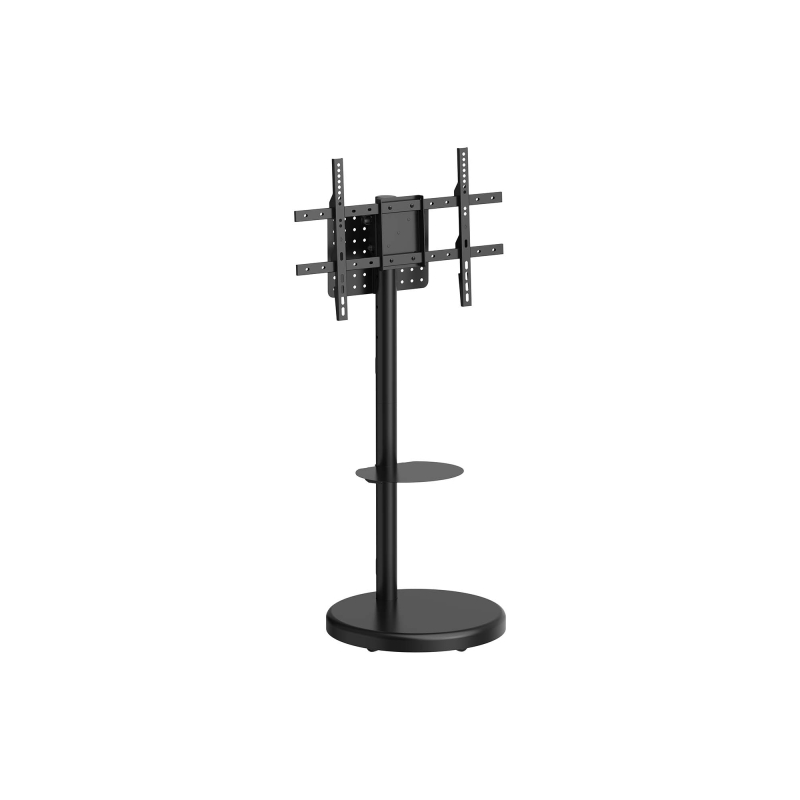 Support de sol à roulettes Aisens - Plateau DVD pour moniteur/téléviseur 50 kg 37-86 - Noir