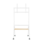 Support de sol Aisens ECO avec roulettes - 1 plateau pour écran interactif/TV 80 kg 37-86 - Couleur blanc/bois