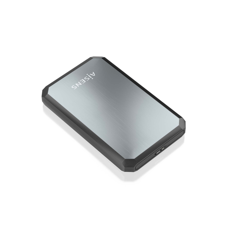 Boîtier externe Aisens 2,5" ASE-2529B 9,5 mm SATA vers USB 3.0/USB3.1 GEN1 - Noir/Gris