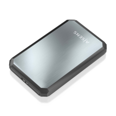 Boîtier externe Aisens 2,5" ASE-2529B 9,5 mm SATA vers USB 3.0/USB3.1 GEN1 - Noir/Gris