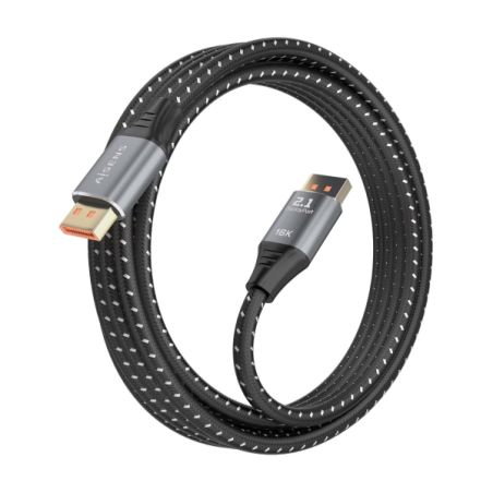Câble Aisens DISPLAYPORT V2.1 16K@60HZ 80GBPS - DP/M-DP/M - 2,0 m - Noir