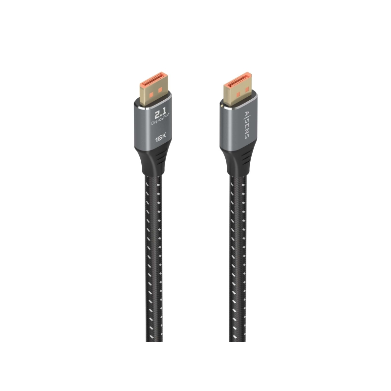 Câble Aisens DISPLAYPORT V2.1 16K@60HZ 80GBPS - DP/M-DP/M - 1,5 m - Noir