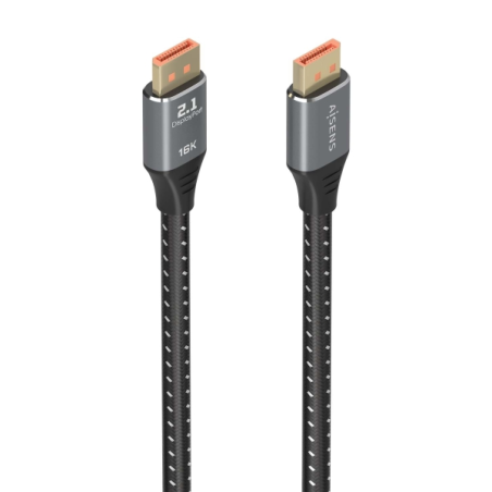 Câble Aisens DISPLAYPORT V2.1 16K@60HZ 80GBPS - DP/M-DP/M - 1,0 m - Noir