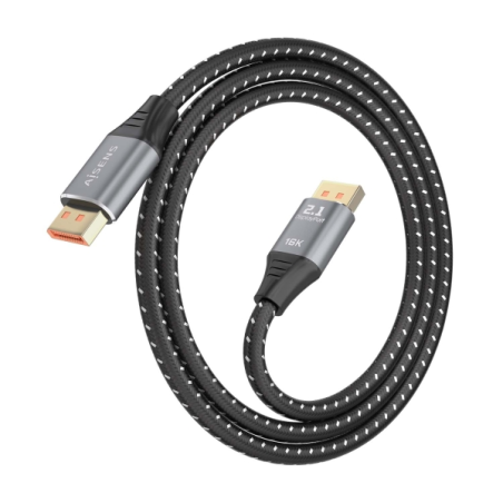 Câble Aisens DISPLAYPORT V2.1 16K@60HZ 80GBPS - DP/M-DP/M - 1,0 m - Noir