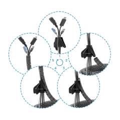 Organiseur de câbles spiralé Aisens 25 mm - 10 m - Noir