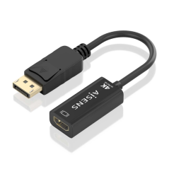 Convertisseur Aisens DISPLAYPORT vers HDMI 4K@60HZ - DP/M-HDMI/H - 15cm - Noir