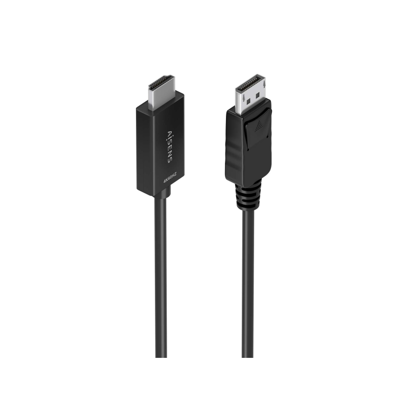Câble convertisseur Aisens DISPLAYPORT vers HDMI 4K@60HZ - DP/M-HDMI/M - 2,0 m - Noir