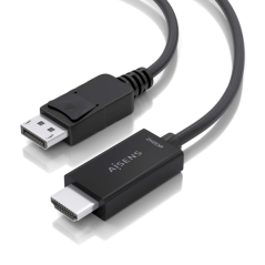 Câble convertisseur Aisens DISPLAYPORT vers HDMI 4K@60HZ - DP/M-HDMI/M - 2,0 m - Noir