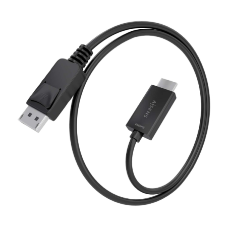 Câble convertisseur Aisens DISPLAYPORT vers HDMI 4K@60HZ - DP/M-HDMI/M - 1,0 m - Noir