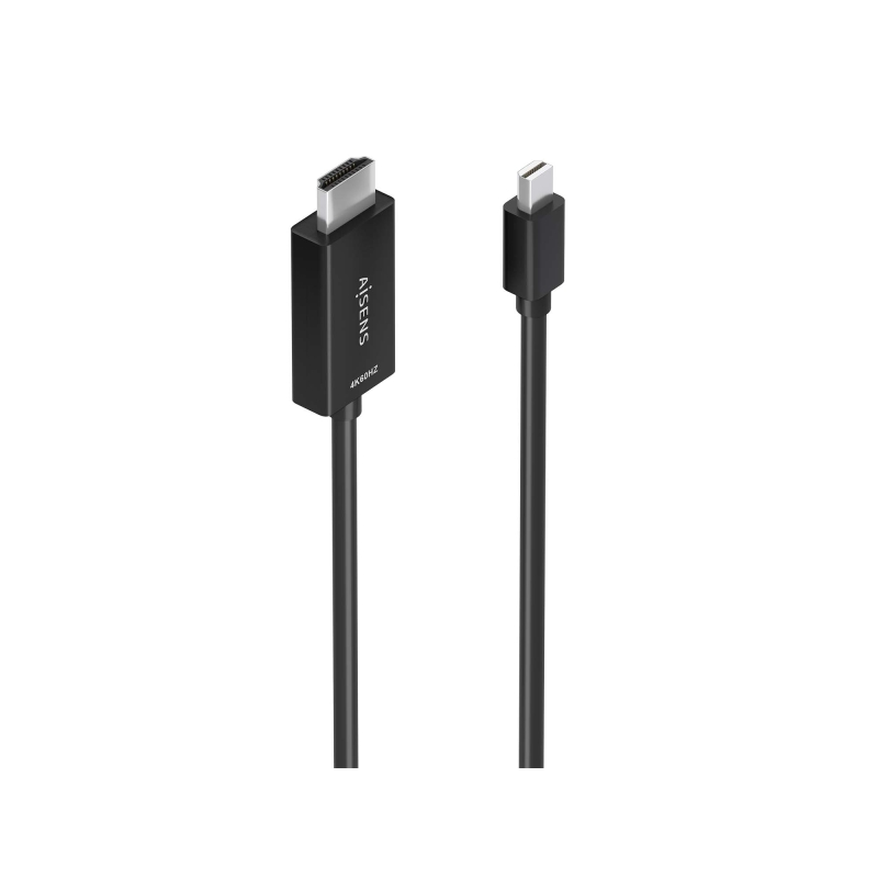 Câble convertisseur Aisens MINI DP vers HDMI 4K à 60 Hz - MINI DP/M-HDMI/M - 3,0 m - Noir