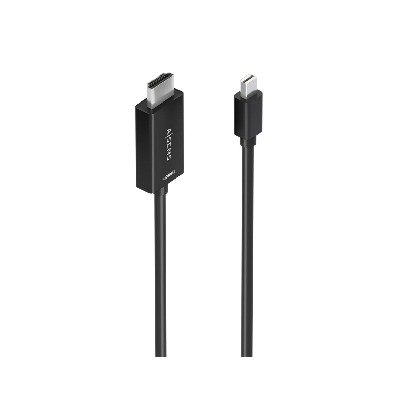 Câble convertisseur Aisens MINI DP vers HDMI 4K à 60 Hz - MINI DP/M-HDMI/M - 2,0 m - Noir