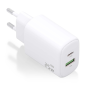 Chargeur Aisens 25W - 1xUSB-C PD3.0 - 1xUSB-A QC3.0 - Blanc