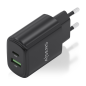 Chargeur Aisens GaN 20W - 1xUSB-C PD3.0 - 1xUSB-A QC3.0 - Noir