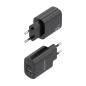 Chargeur Aisens GaN 20W - 1xUSB-C PD3.0 - 1xUSB-A QC3.0 - Noir