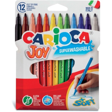 Carioca Color Set Pack avec 12 crayons, 12 marqueurs et 12 crayons de couleur + bloc à dessin A4 - Couleurs assorties