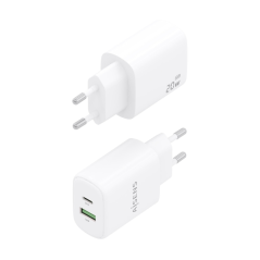 Chargeur Aisens GaN 20W - 1xUSB-C PD3.0 - 1xUSB-A QC3.0 - Blanc rapide