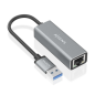 Convertisseur Aisens USB 3.0 vers Gigabit Ethernet 10/100/1000 MBPS - 15 cm - Gris